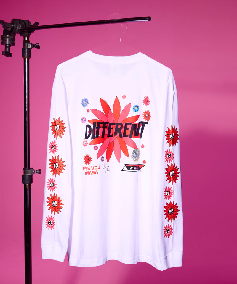 DIFFERENT チャリティーロングTシャツ WHITE | 01 BORDERLESS WEAR