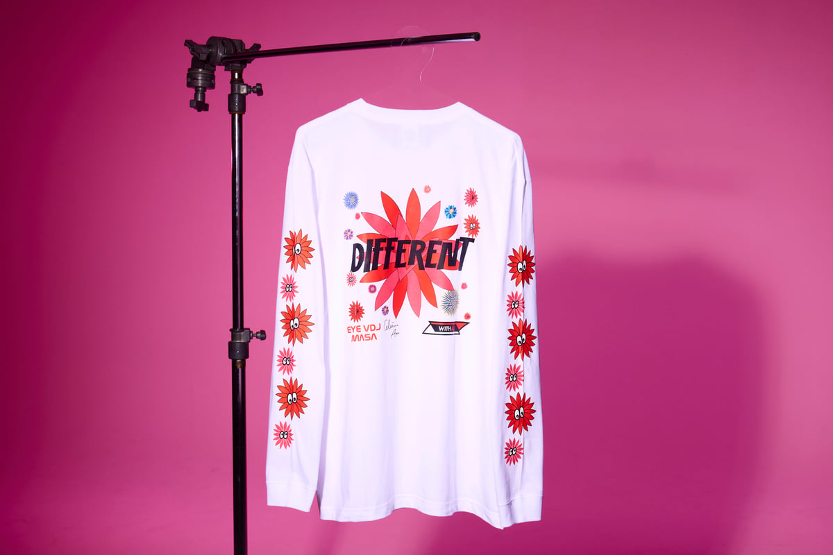 DIFFERENT チャリティーロングTシャツ WHITE | 01 BORDERLESS WEAR