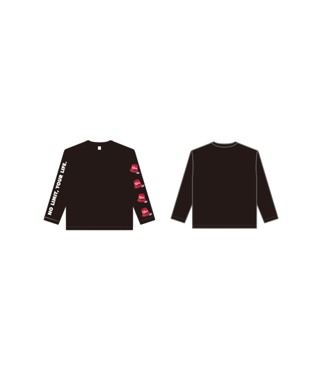 ロングTシャツA : BLACK (KEEP MOVINGロゴ)