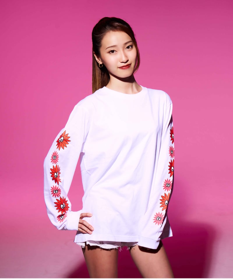 vallad carservice ロングTシャツ io着用 DIFFERENT チャリティーロングTシャツ WHITE | 01 BORDERLESS WEAR