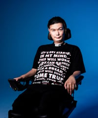 宇宙兄弟×せりか基金×WITH ALS コラボTシャツ (BLACK)