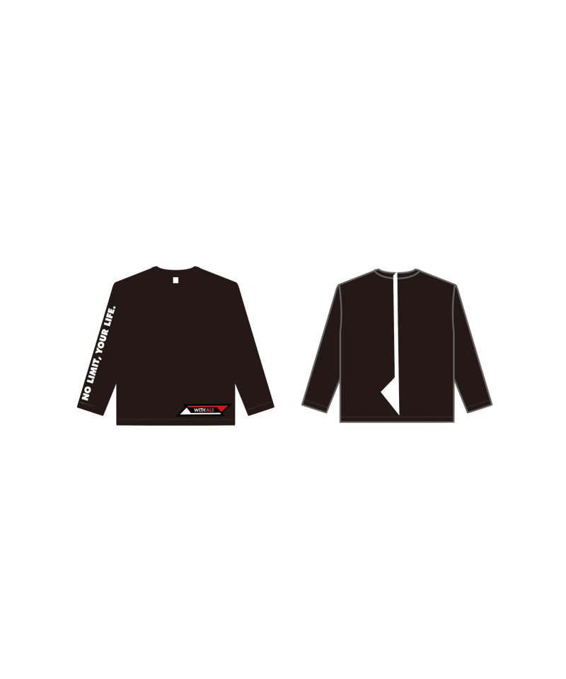 ロングTシャツB : BLACK (WITH ALSロゴ) | 01 BORDERLESS WEAR