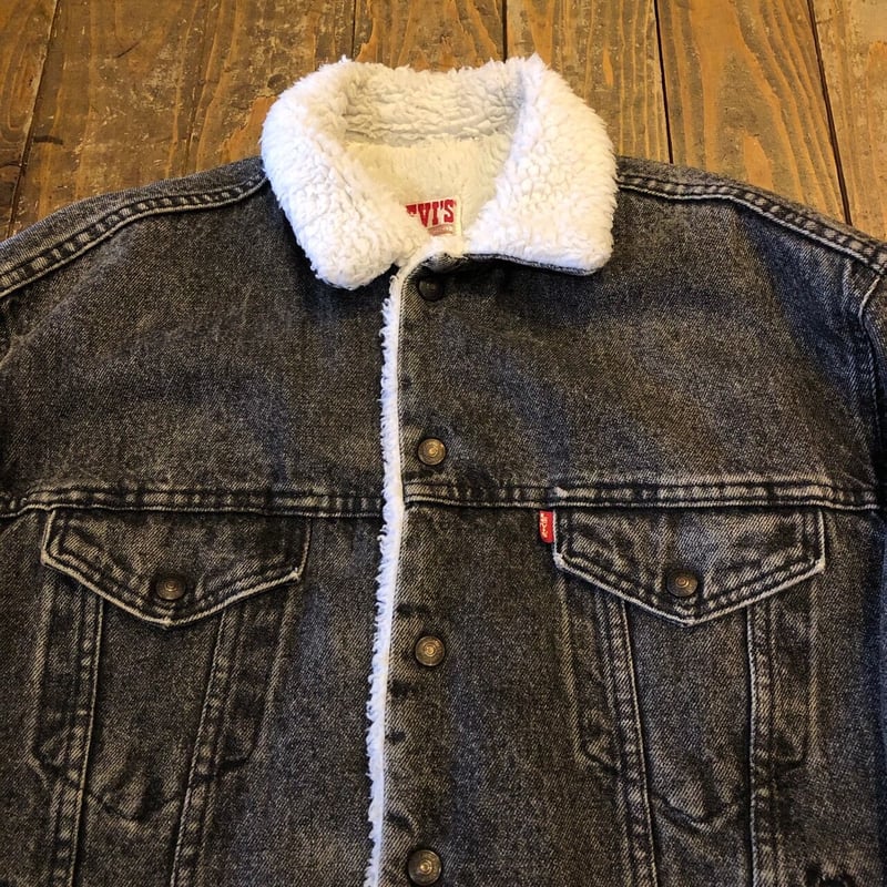 's “Levi's" ボアジャケット ブラックデニム MADE IN USA   Clo