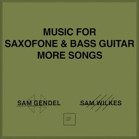 SAM GENDEL & SAM WILKES / Music For Saxofone & Bass Guitar More Songs / CD