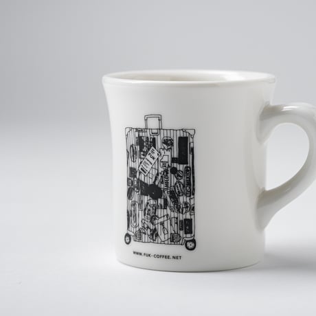 ＜ニシクボサユリデザイン＞3レター マグカップ & FUK COFFEE オリジナルブレンド豆 150g ギフト