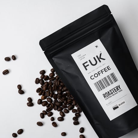 ＜ニシクボサユリデザイン＞3レター マグカップ & FUK COFFEE オリジナルブレンド豆 150g ギフト