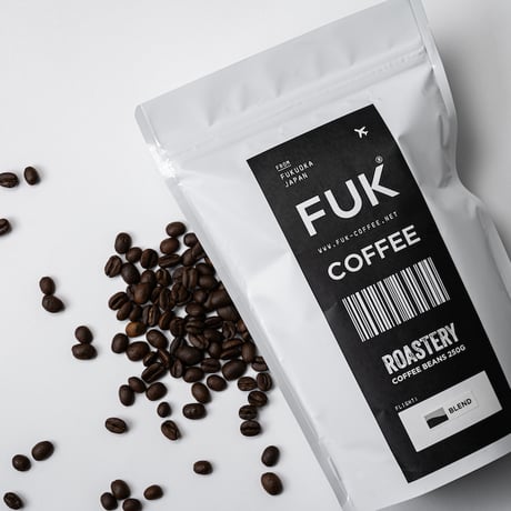 ＜ニシクボサユリデザイン＞3レター マグカップ  & FUK COFFEE オリジナルブレンド豆 250g ギフト