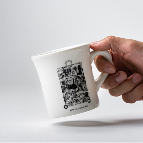 ＜ニシクボサユリデザイン＞3レター マグカップ & FUK COFFEE オリジナルブレンド豆 150g ギフト