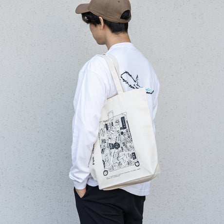 ＜ニシクボサユリデザイン＞トートバッグ（マチ付き）