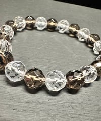 水晶・スモーキークォーツのブレスレット