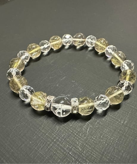 2026年開運ブレスレット 午（うま）年/勢至菩薩（サク）の梵字水晶