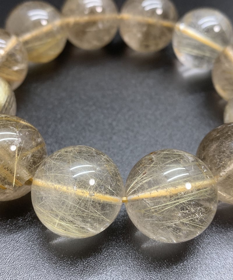 金運UP！ 大玉シャンパンゴールドルチル 18～18.5㎜ 圧巻の