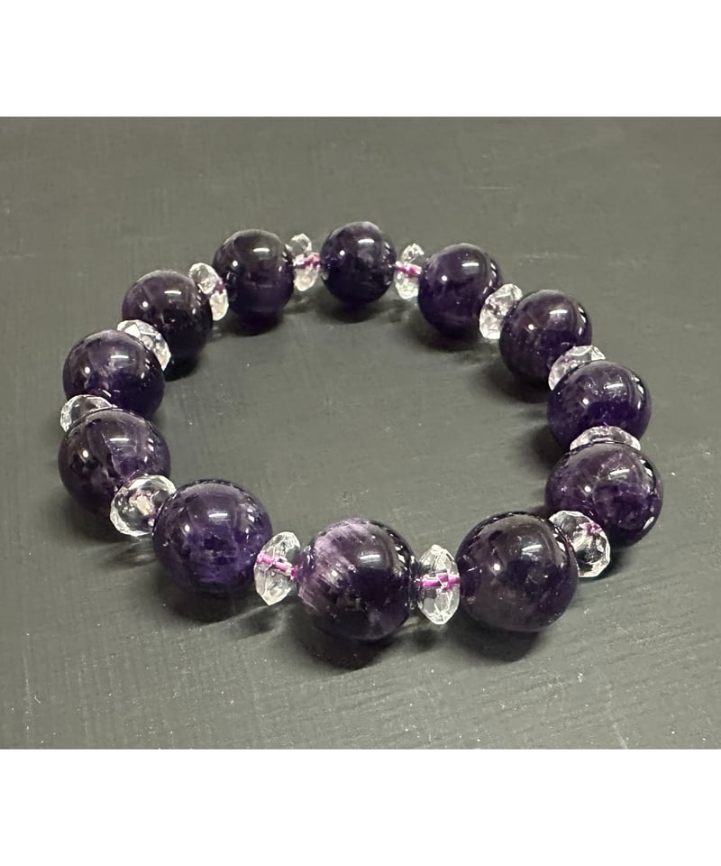 愛の守護石 アメジストのシンプルブレスレット | うさぎ屋