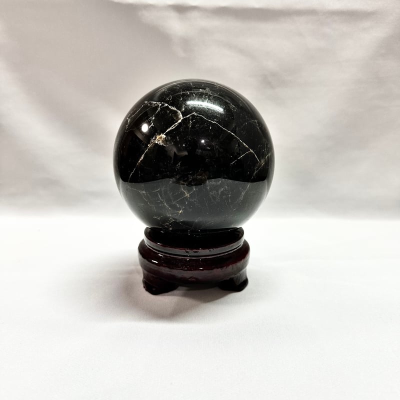 モリオン(黒水晶)丸玉 置き石 台座付き 直径10.6cm | うさぎ屋 モリオン(黒水晶)丸玉 置き石 台座付き 直径10.6cm | うさぎ屋