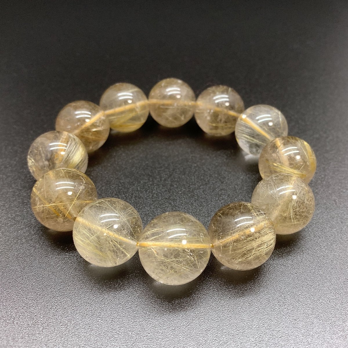 金運UP！ 大玉シャンパンゴールドルチル 18～18.5㎜ 圧巻の