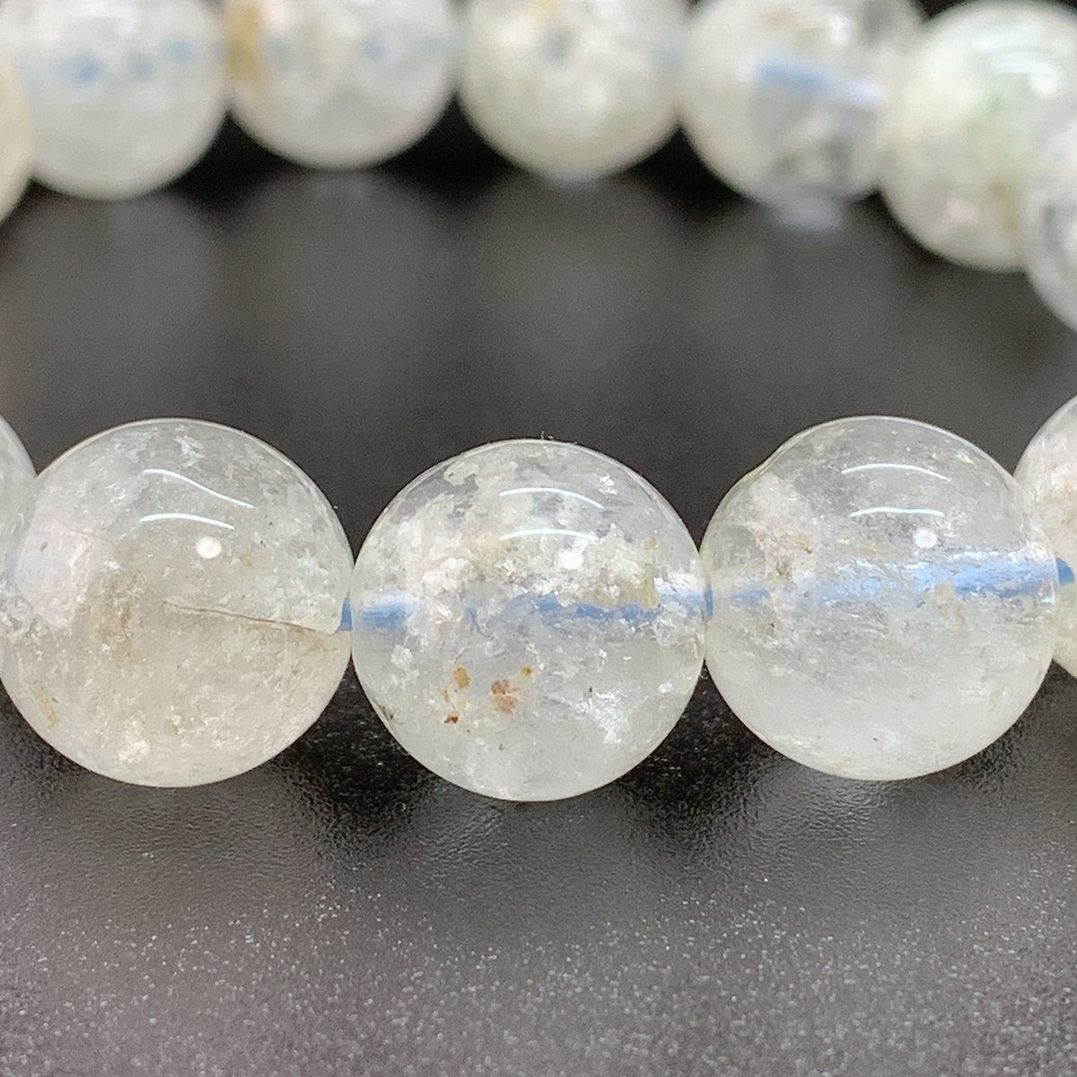 白雲母入り水晶 11.5㎜のブレスレット | うさぎ屋