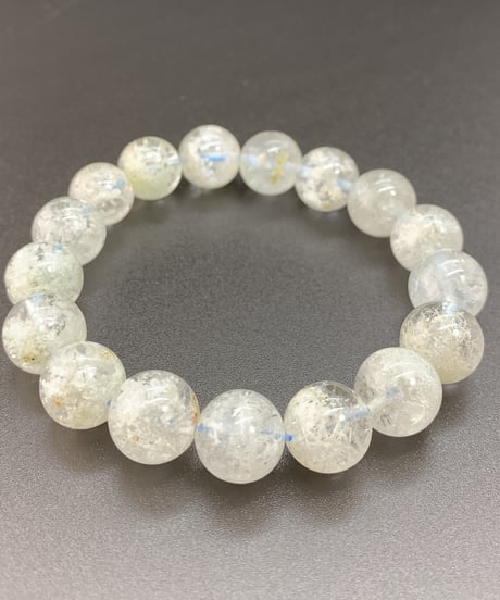 白雲母入り水晶　11.5㎜のブレスレット