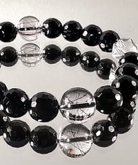 金運UP！ 最強九眼天珠と宇宙からのギベオン隕石とゴールドルチルの