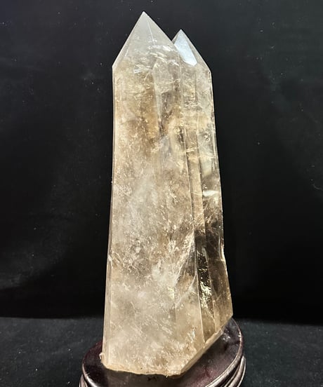 ライトニングクリスタル（雷水晶）ダブルポイント　六角柱