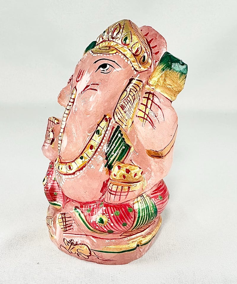 お値下げ　希少　特大ガネーシャ神　ローズクォーツ　5050g お値下げ 希少 特大ガネーシャ神 ローズクォーツ 5050g