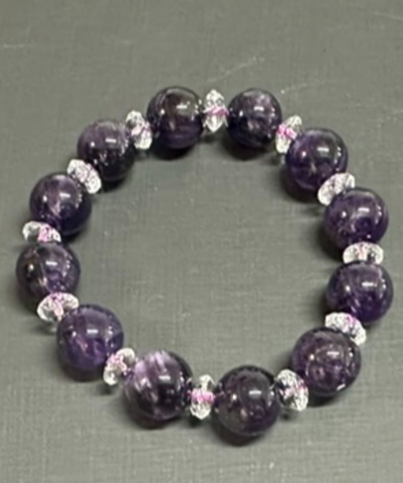 愛の守護石 アメジストのシンプルブレスレット | うさぎ屋