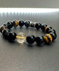 ブラックスチールがかっこいい　金運バク上げのブレスレット！