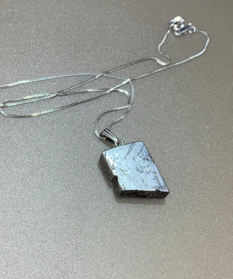 プレートペンダント✨隕石の粉入り✨ギベオン　カンポデルシエロ 隕石を身に着けませんか？最も有名な鉄隕石の一つ、カンポ・デル