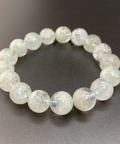 白雲母入り水晶　11.5㎜のブレスレット