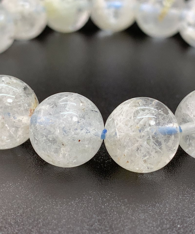 白雲母入り水晶 11.5㎜のブレスレット | うさぎ屋