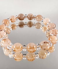 【希少,美品】シャンパンゴールドルチルクォーツ　ブレスレット　天然石 金針ルチルクォーツ ブレスレット 最高級 11A 11.8mm 18cm