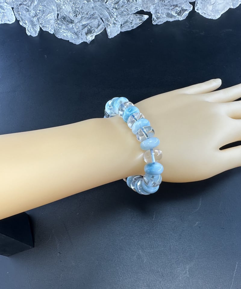 ラリマー 水晶 癒しのブレスレット | うさぎ屋