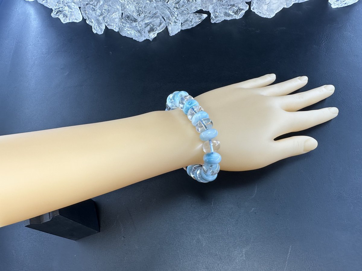ラリマー 水晶 癒しのブレスレット | うさぎ屋