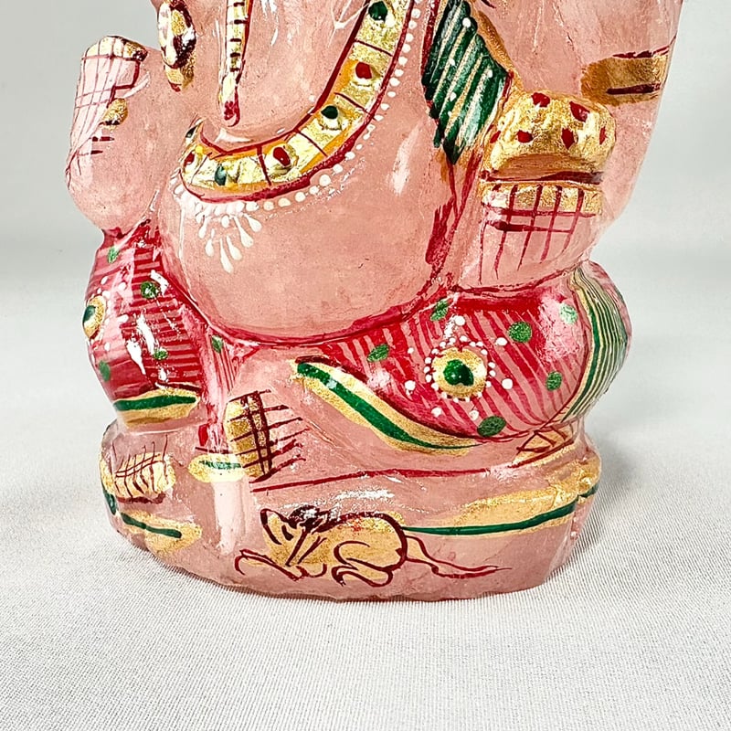 アウトレット商品！ローズクォーツ 5FACE ガネーシャ様 ☆天然石☆