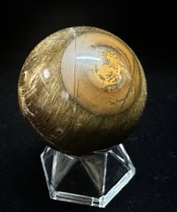 タイガーアイの丸玉　4.8cm　台座付き