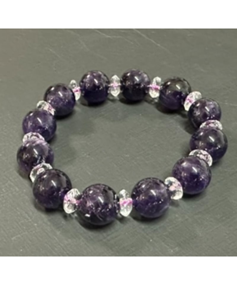 愛の守護石 アメジストのシンプルブレスレット | うさぎ屋