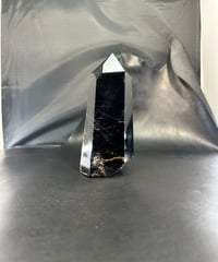 モリオン（黒水晶）ポイント　置き石　高さ17.5cm