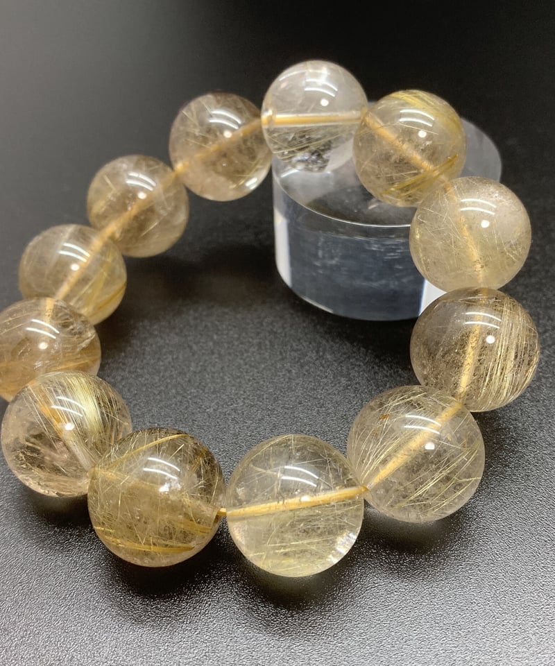 金運UP！ 大玉シャンパンゴールドルチル 18～18.5㎜ 圧巻の