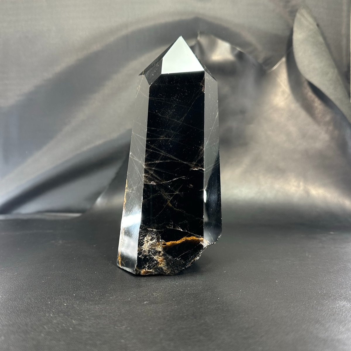 モリオン（黒水晶）ポイント 置き石 高さ17.5cm | うさぎ屋