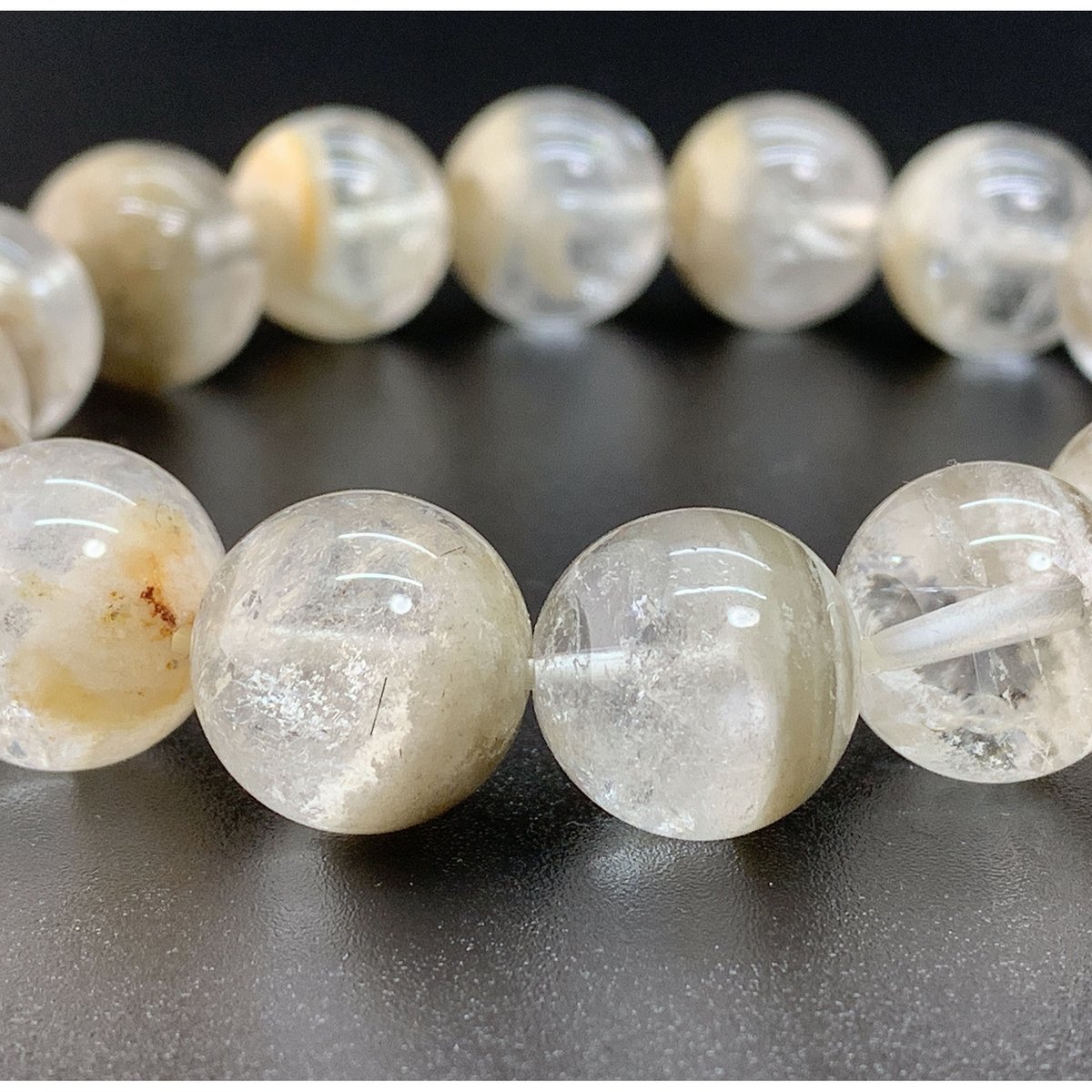 ホワイトガーデンクォーツ 15～16.5㎜ のブレスレット | うさぎ屋
