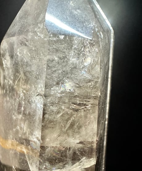 ライトニングクリスタル（雷水晶）ダブルポイント　六角柱
