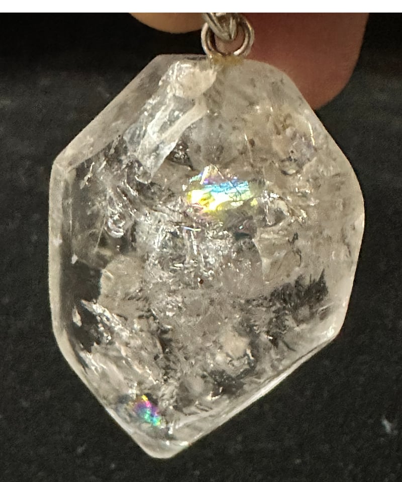 エレスチャル水入り水晶　アイリスヒマラヤ水晶　浄化　邪気払い　精神安定　天然石 ヒマラヤエレスチャル 水入り水晶 ペンダント | うさぎ屋