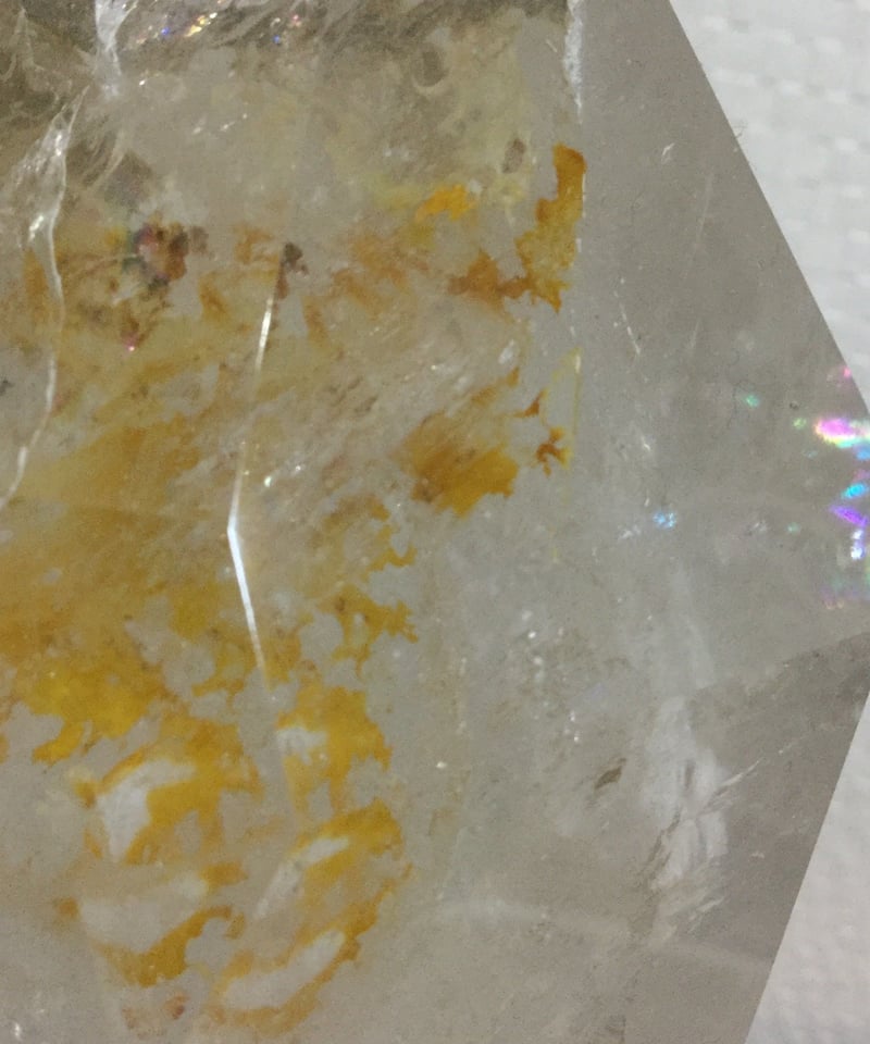 虹入りヒマラヤ水晶 4.7kg 六角柱 | うさぎ屋