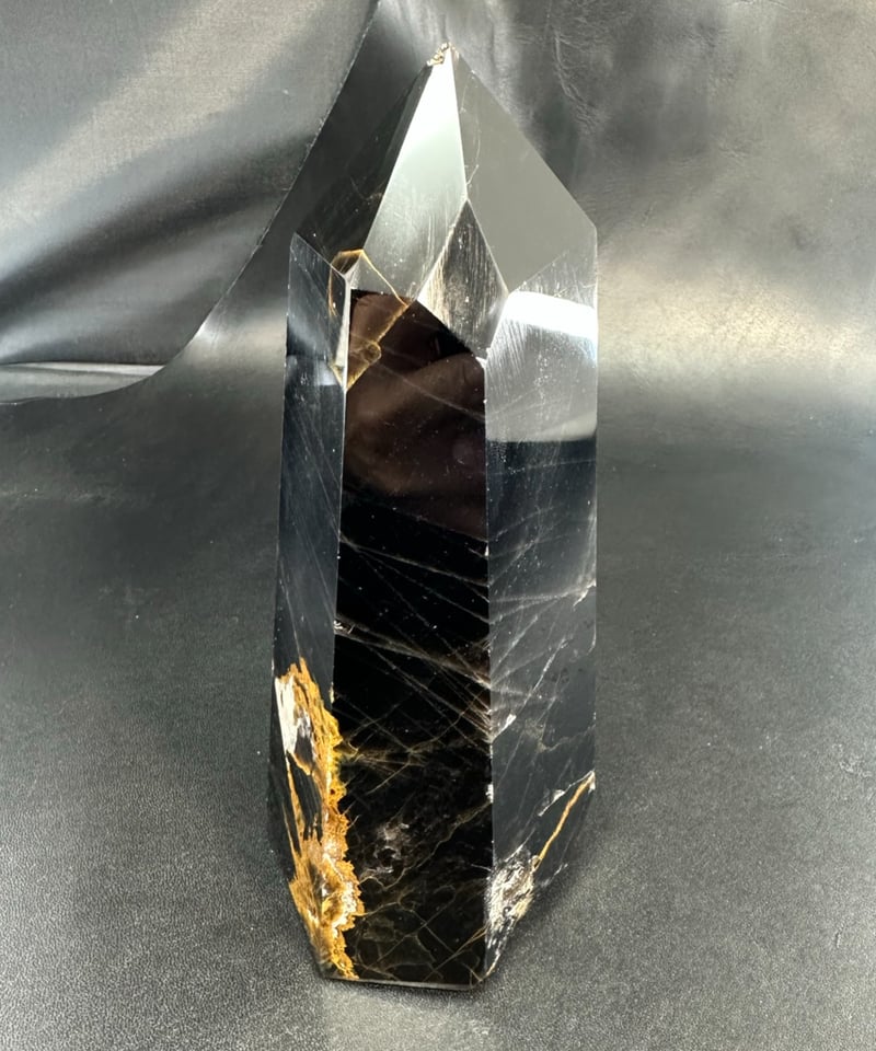 モリオン（黒水晶）ポイント 置き石 高さ17.5cm | うさぎ屋