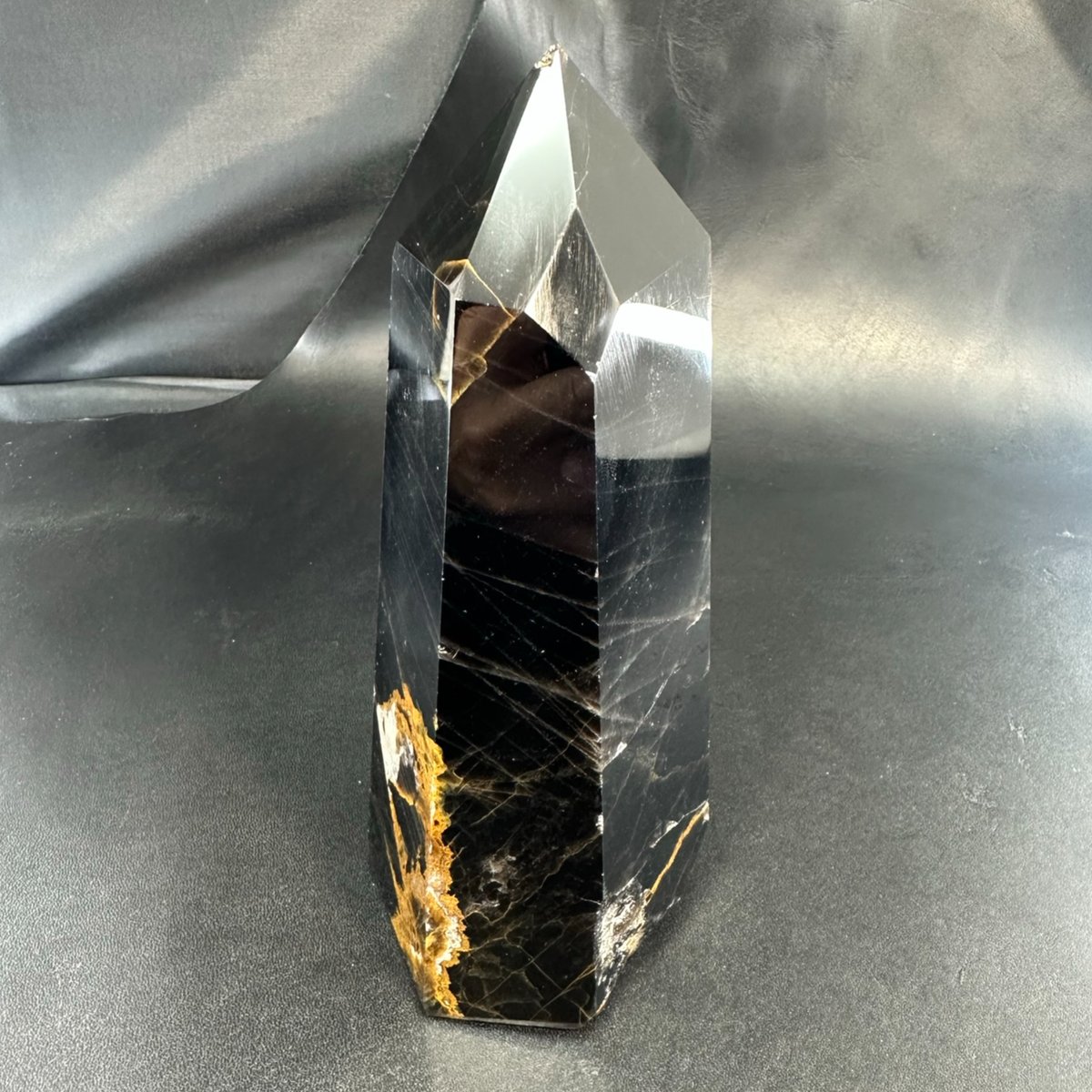 モリオン（黒水晶）ポイント 置き石 高さ17.5cm | うさぎ屋