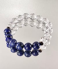 ラピスラズリと水晶のブレスレット