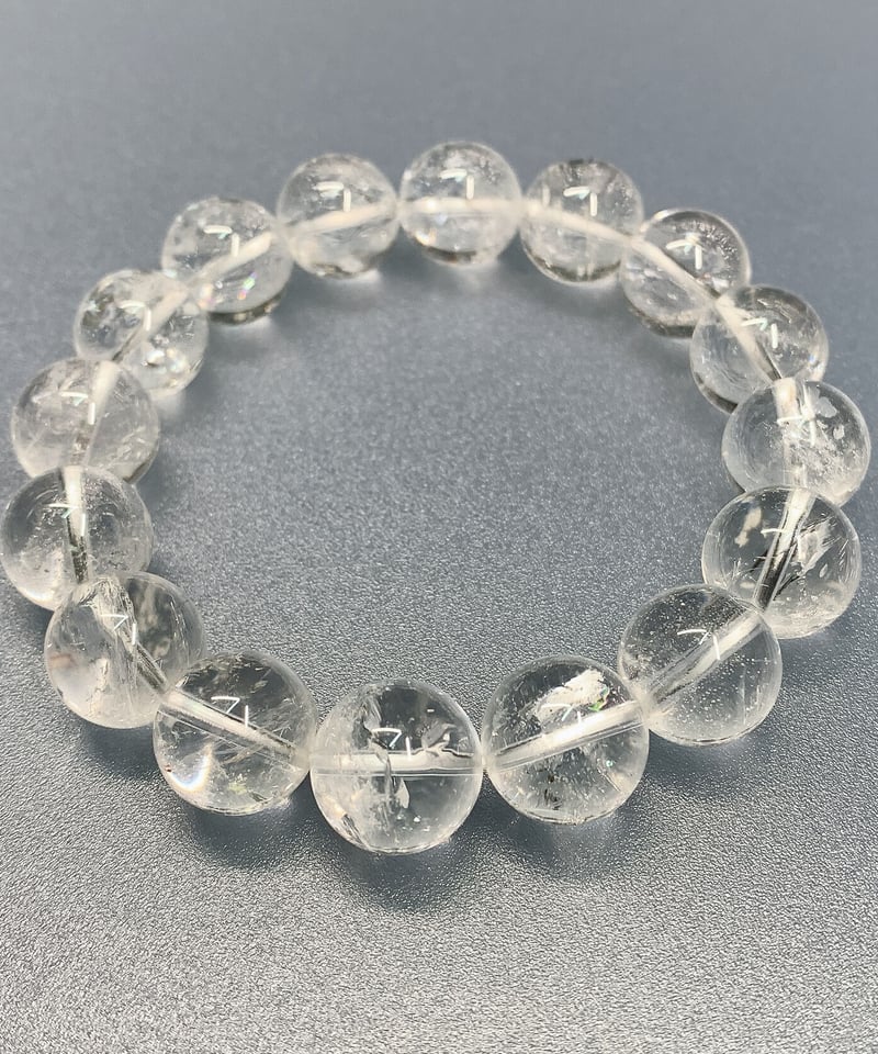 【おまとめ専用】ヒマラヤ産ナチュラルアイリスクォーツ×クォーツインクォーツブレス アイリスクォーツ 虹入り レインボー水晶 ブレスレット 11mm