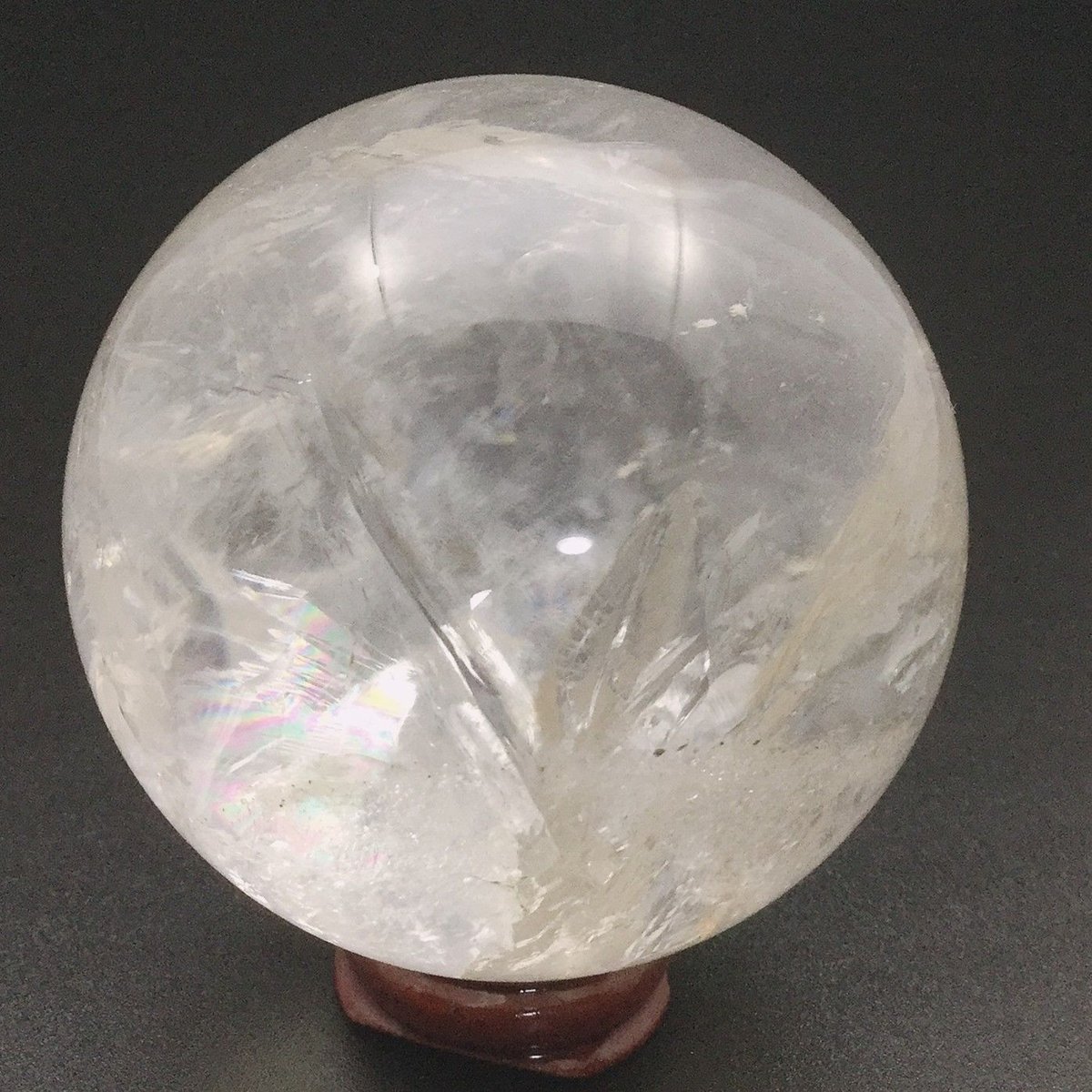【最高級品】　【最強のオールドストック】　天然水晶　丸玉　本物のアイリス　占い師 天然水晶（アイリスクォーツ） 丸玉 67㎜ | うさぎ屋