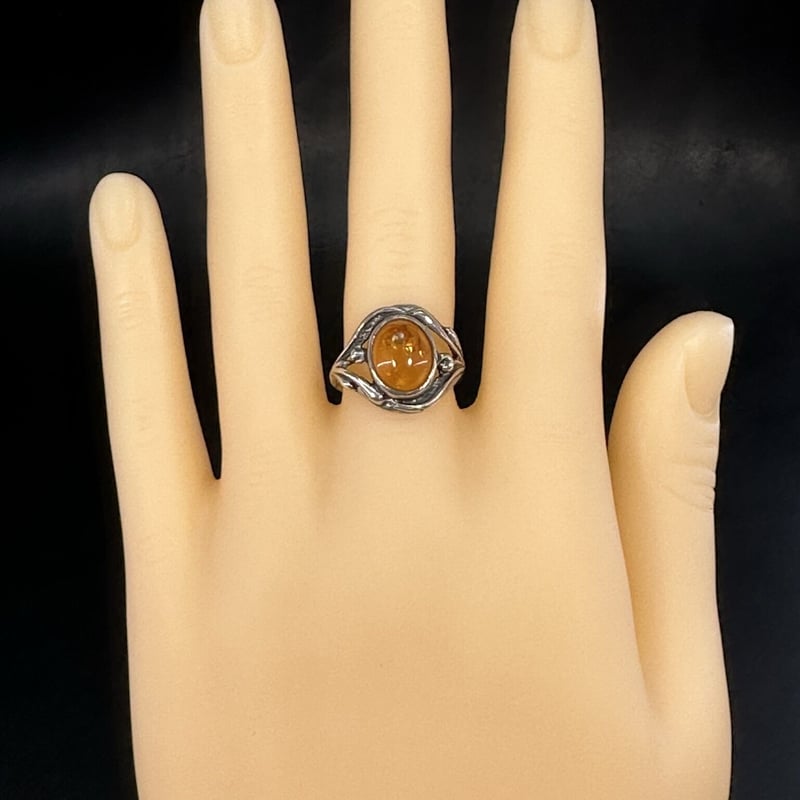 バルテックアンバーシルバーリング(10号) | うさぎ屋 バルテックアンバーシルバーリング(10号) | うさぎ屋