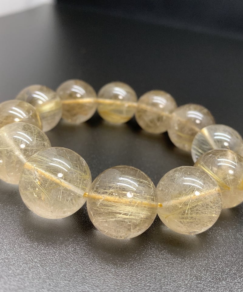 金運UP！ 大玉シャンパンゴールドルチル 18～18.5㎜ 圧巻の