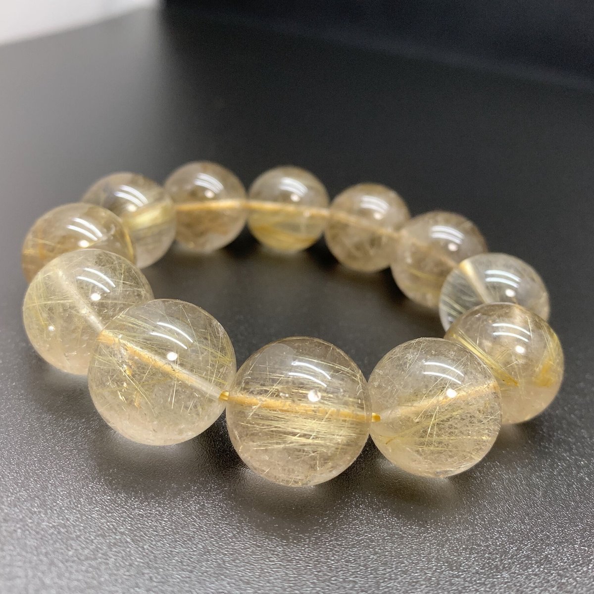 金運UP！ 大玉シャンパンゴールドルチル 18～18.5㎜ 圧巻の
